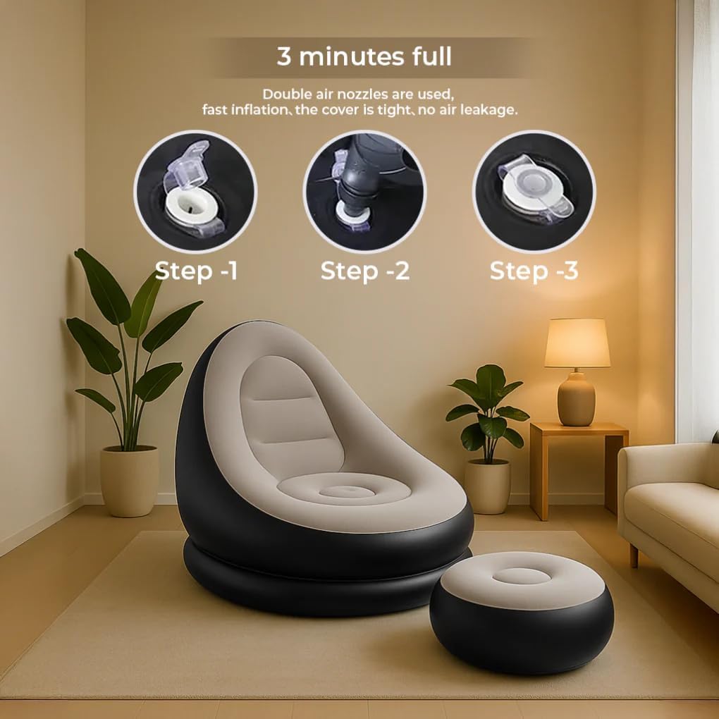 Inflatable Lounge Chair with Air Pump
