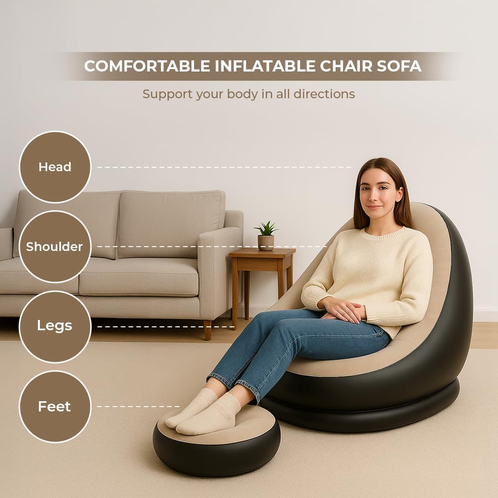 Inflatable Lounge Chair with Air Pump